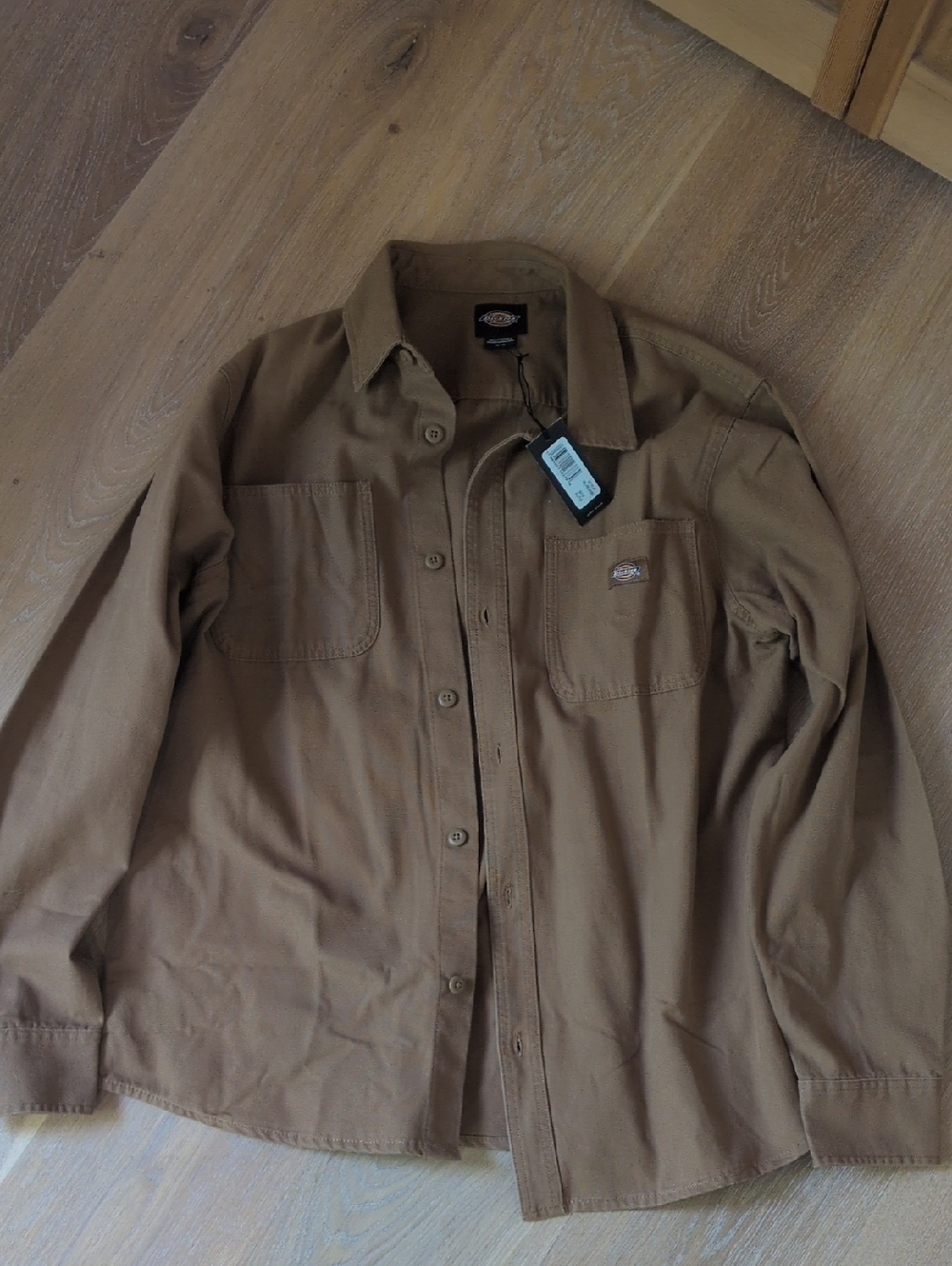 Dickies Tan Brown Duck Canvas Work Utility Shirt